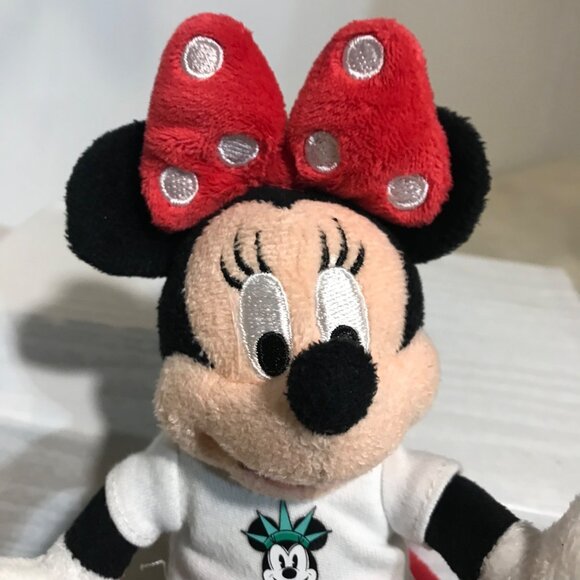 Disney NYC Minnie Mouse Plush Toy With Red Polka Dot Bow & Skirt 8" - Picture 2 of 10